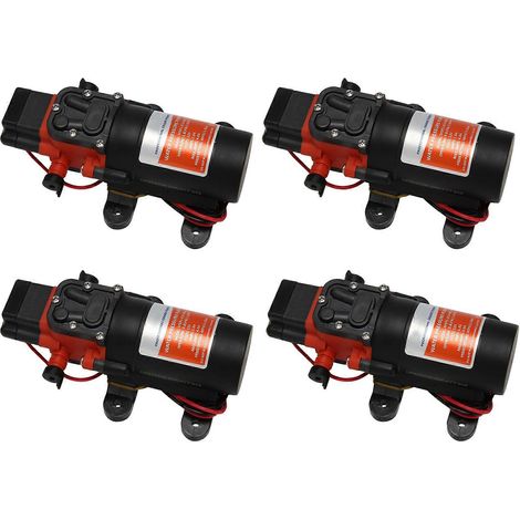 Quatre pompes à membrane Seaflo 12V, débit 3,8 litres/minute (1,0 gallon/minute), pression 40 psi - compatibles avec les camping-cars/caravanes/bateaux/navires. (1/5)