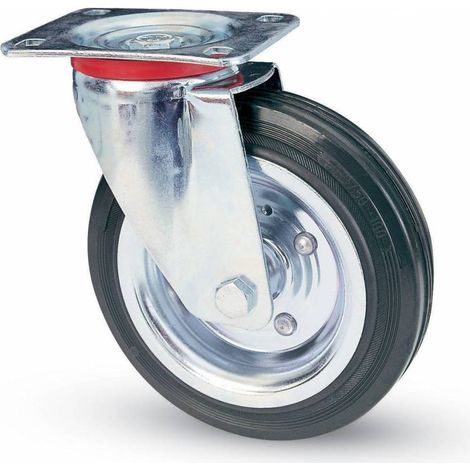 RUOTA INDUSTRIALE D 150 MM GOMMA 80 PIASTRA GIR