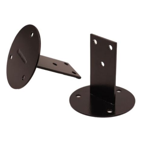 Sollbry Supports de Main Courante Courante, Support de Rampe Escalier, Accessoires Fixation Murale, Main Rampe Escalier Pour Bois, Accrochage Mural Pour Balustrade Intérieure Et ExtéRieure, Noir, 2 Pi (1/5)