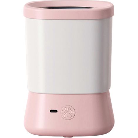 Machine à laver les pattes d'animaux - Brosses en silicone souple, élimination rapide de la boue, pour pattes boueuses, protège les sols propres et toilettage quotidien - Rose (1/2)