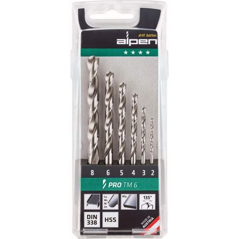 Alpen HSS PRO TM 6 juego de 6 brocas para metal
