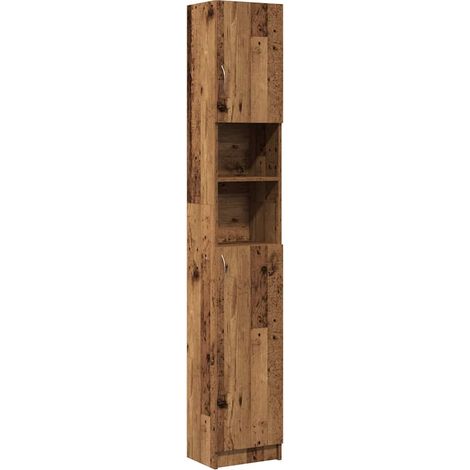 Maison Exclusive - Badschrank Altholz-Optik 32x25,5x190 cm Holzwe