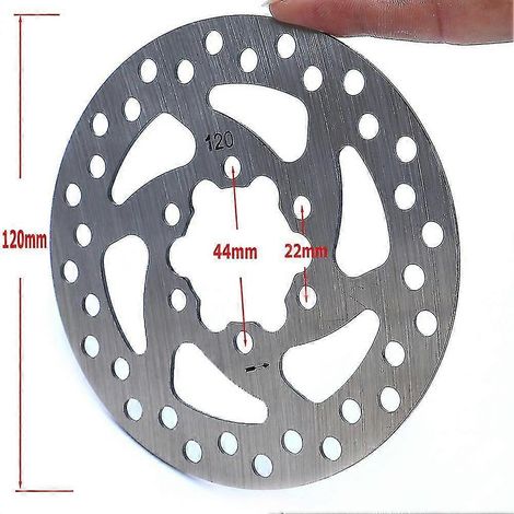 Disque de frein pour vélo d'extérieur, rotor de 120 mm, plaquettes de frein pour trottinette électrique avec vis (1/5)