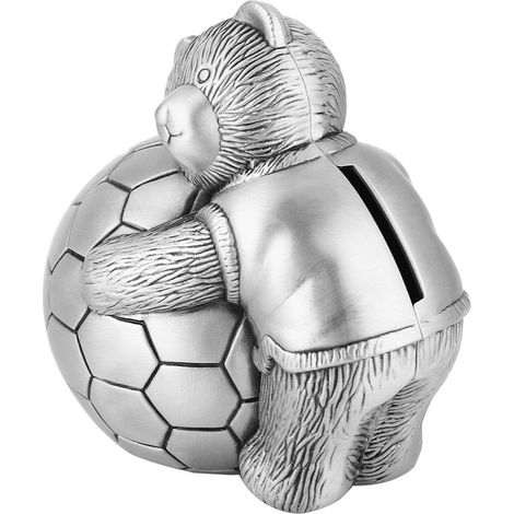 Tirelire Petit Ours avec ballon de football - Cadeau pour enfants (1/5)