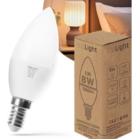 BOMBILLA LED WARM E14 230V 8W RSL035