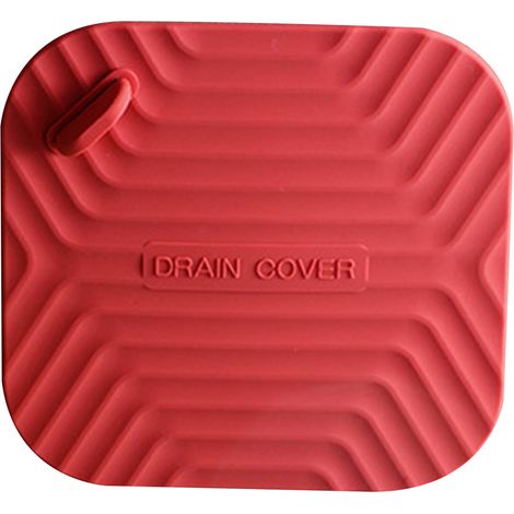 Haarabweisender Abflussreiniger aus TPR/Silikon – 15 x 15 cm Gitter – 4 Farben (Grau, Grün, Gelb, Rot) – 70 g – Waschbar und wiederverwendbar (1/5)