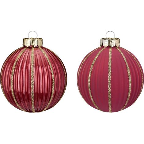 PALLINA DI NATALE IN VETRO ROSA ANTICO OPACO O LUCIDO 10CM PREZZO CAD UNO