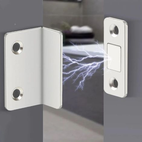 Lot de 2 fermetures magnétiques ultra, minces avec vis pour placards (1/5)