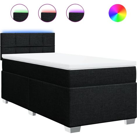 Maison Exclusive - Boxspringbett mit Matratze Schwarz 100x200 cm
