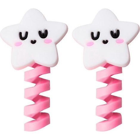 2 Pièces Support de Câble en Silicone pour USB, Souris, Casque et Fils de Données - Étoile (1/4)
