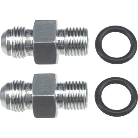 DOLASO Getriebeadapterbeschläge vorne und hinten – 6AN Flare auf 1/4 Zoll NPSM TH350 TH400 4L60E 700R4 200-4R TR6060 AOD 4R100 4R70W C5 Aluminium 551114 (1/4)