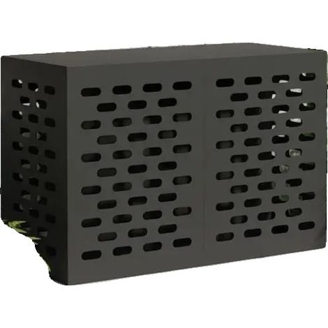 Copertura per condizionatore, resistente alle intemperie, facile da installare, grigio scuro. (1/2)