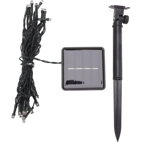 Ortviai Guirlande Lumineuse Solaire Extérieure 20 LED, 5 m, Étanche IP65, 8 Modes Automatiques, pour Jardin et Terrasse