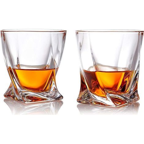 Bicchieri da whisky, set di bicchieri ultra trasparenti, lavabili in lavastoviglie, idea regalo per amanti del vino, set da 2 (320 ml) (1/5)