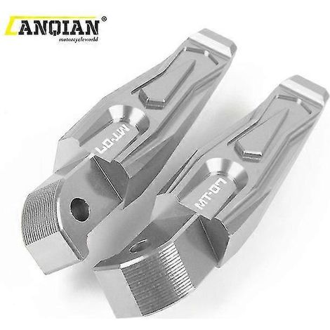 Soziusfußrasten für Yamaha 500, 530 XP, 530 DX, SX (2012–2019), 155 MT07, MT 07 FZ – silber (MT07) (1/5)