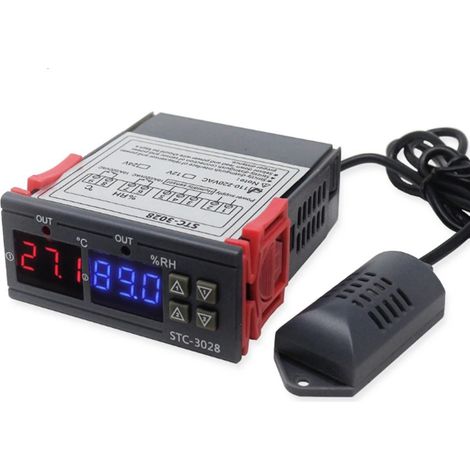 Thermostat numérique LED avec contrôle de l'humidité, thermorégulateur, chauffage/congélation STC-3028 (1/5)