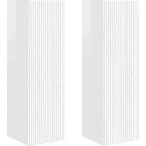 Maison Exclusive - TV-Wandschrank 2 pcs Glänzend Weiß 30 x 31 x 1