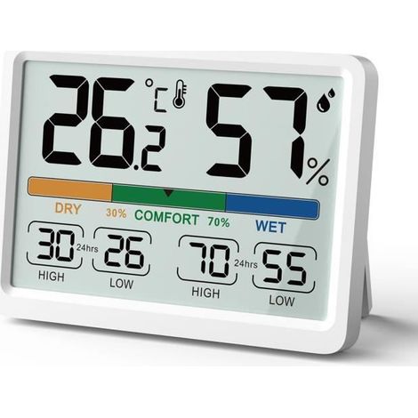 Innenraum-Thermometer Hygrometer - MARKENNAME - Modell - Hintergrundbeleuchtetes Display - Kalibrierung - Magnetisch