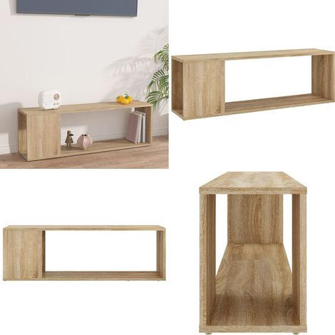 TV-Schrank Sonoma-Eiche 100x24x32 cm Holzwerkstoff - TV Schrank - Holzwerkstoff - Sonoma Eiche - Wohnwand - Regal - Home & Living