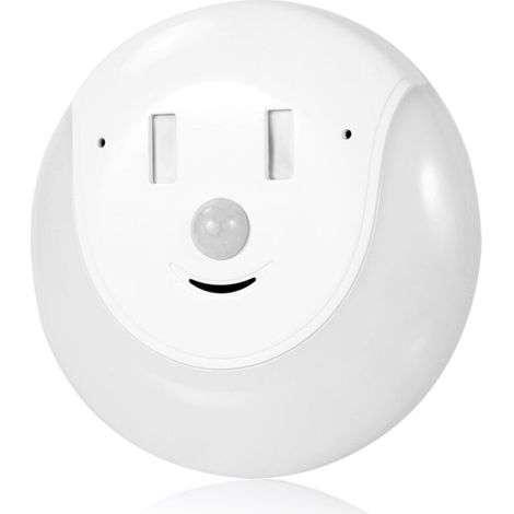 Motion Sensor Night Light Usb Led Light Night Avec Smile Design Pour Salle De Bains Interieure Chambre Enfants, Blanc Chaud (1/5)