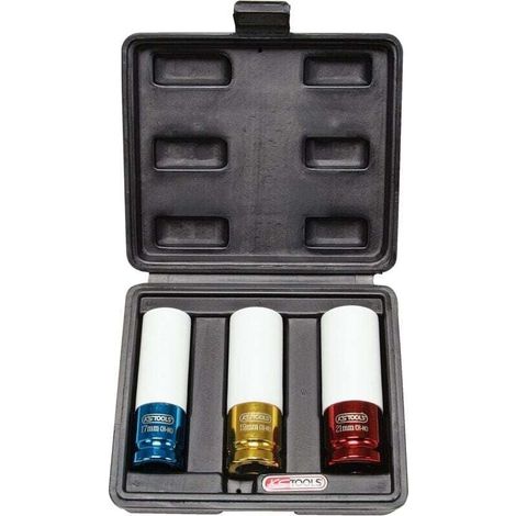 515.1005 Jeu de 3 douilles à chocs pour jantes aluminium, 17, 19, 21 mm (1/4)