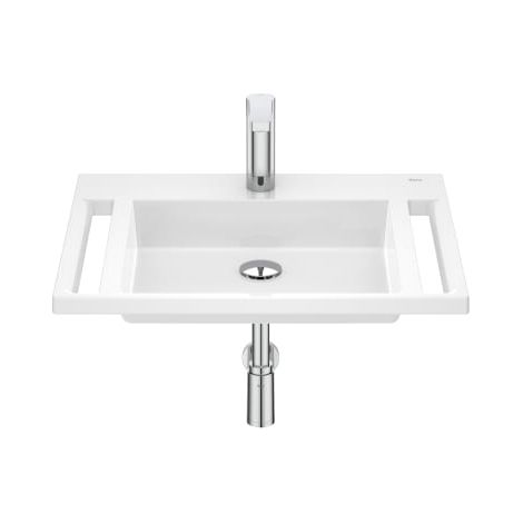 LAVABO MURAL STONEX 650X550 ACCESS CON JUEGO FIJACIÓN BLANCO