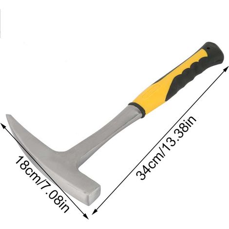 Marteau de géologue, marteau d'exploration, marteau à tête pointue, marteau à tête plate, marteau à bec pointu, marteau d'exploration géologique à bec de canard (1/5)