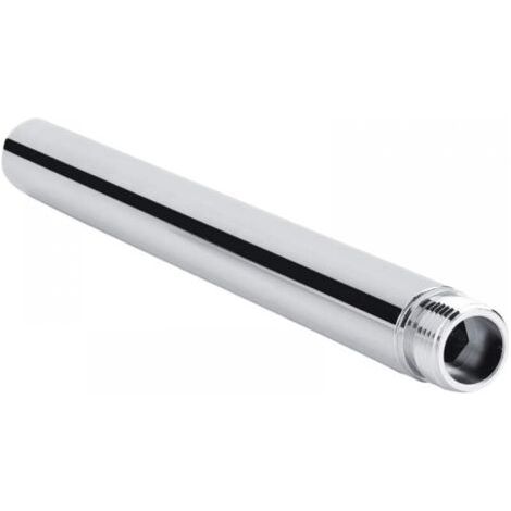 Bras de Douche Extension en Acier Inoxydable Rallonge de Douche 20cm Tube D'extension de Douche Rond G 1/2" Bras D'extension de Pomme de Douche Accessoire de Salle de Bain (1/5)