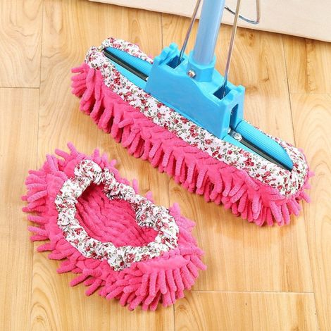Balai-serpillères, chaussons, couvre-chaussures amovibles, chaussettes de nettoyage lavables pour la cuisine, la salle de bain et le bureau. (1/5)