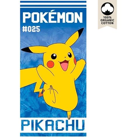 Serviette de plage en coton Pokémon Pikachu