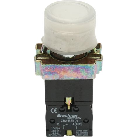 Lampada di segnalazione bianca con alimentazione diretta e protezione 1NO, 220V, IP65, LAY5 Breckner Germany (1/5)