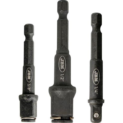 JBM54586 Set de 3 adaptadores de llave de vaso con punta hexagonal