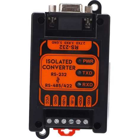 Convertisseur série isolé industriel RS232 vers RS422 actif bidirectionnel interchangeable (1/5)