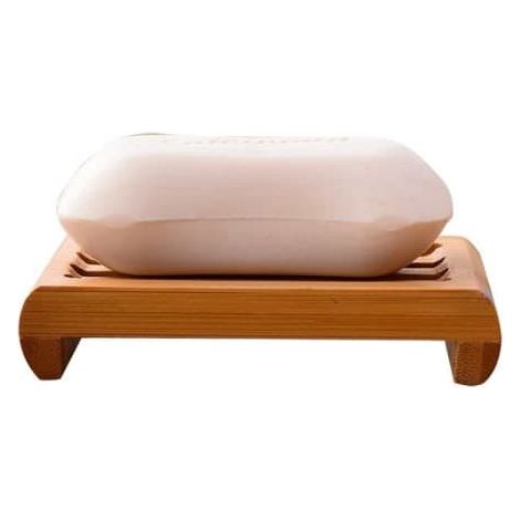 Porte-savon en bambou - Support à savon en bambou - 11 cm x 7,5 cm - Produit écologique (1/4)