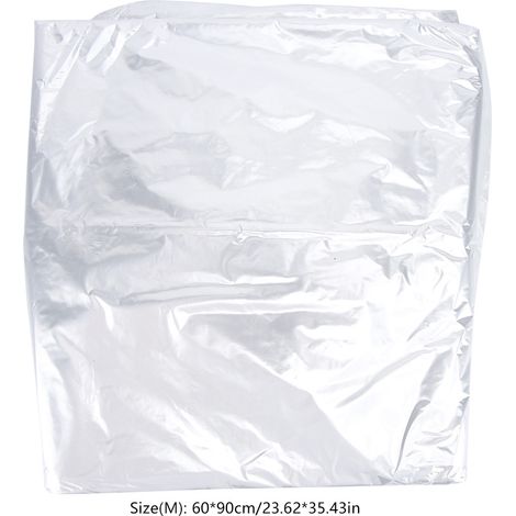 Transparente Schutzkleidungsbeutel, Staubbeutel, Premium-Modell, 50er-Packung, Größen M/L/XL (6090cm, PE) (1/5)