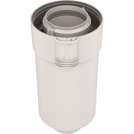 Ubbink – Conduit de fumée Rolux condensation 60/100 PPTL/PP L500mm – Système Sekurit pour étanchéité optimale – Résistance aux chocs et frottements