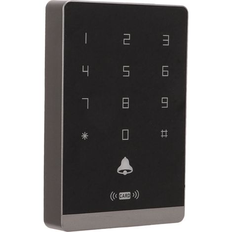 Système de contrôle d'accès tactile avec clavier, rétroéclairage de carte d'identité et bouton de sonnette pour immeubles de bureaux et résidences (1/5)