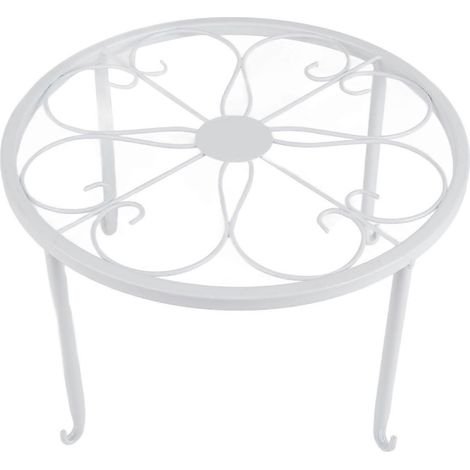 Support pot de fleurs en fer forgé, étagère à plantes sur pied, présentoir floral minimaliste pour balcon et salon, support unique pour potager d'intérieur (1/5)