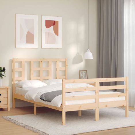 Bed Frame without Mattress 120x200 cm Solid Wood vidaXL (1/5)