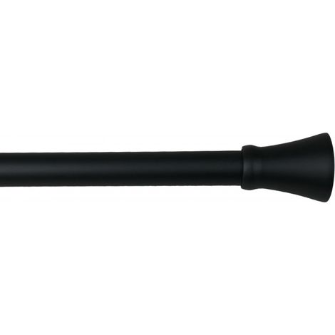 Secodir – Tringle à rideau extensible 110-210 cm – Ø 16/19 mm – Supports réglables inclus – Finition noir mat pour décoration moderne (1/5)
