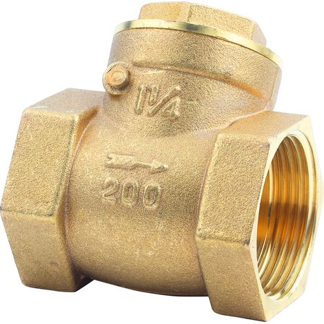 Clapet anti-retour à battant laiton, DN32 filetage femelle, 232PSI, empêche le reflux d'eau (1/5)