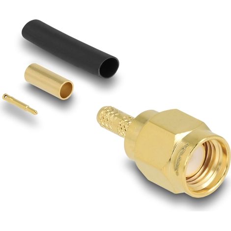 SMA Stecker zum Crimpen RG-174 / RG-316 mit passendem Schrumpfschlauch