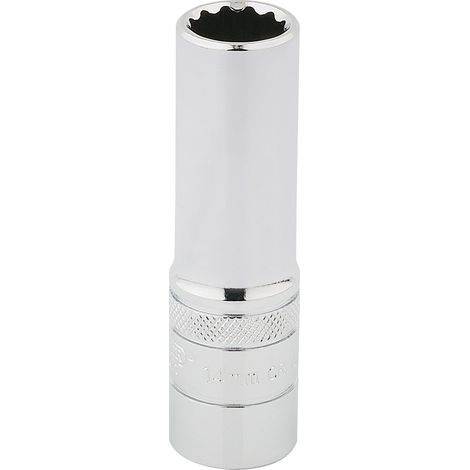 Draper 14mm Deep Socket 1/2" Drive, Metric, Polished Chrome, Packaged (Model 33733) (1/5)