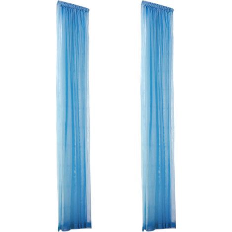 Rideaux unis filtrant la lumière — Tissu semi-transparent (Lot de 2) — Idéaux pour salons, chambres et maisons de vacances — 100 x 200 cm (1/5)