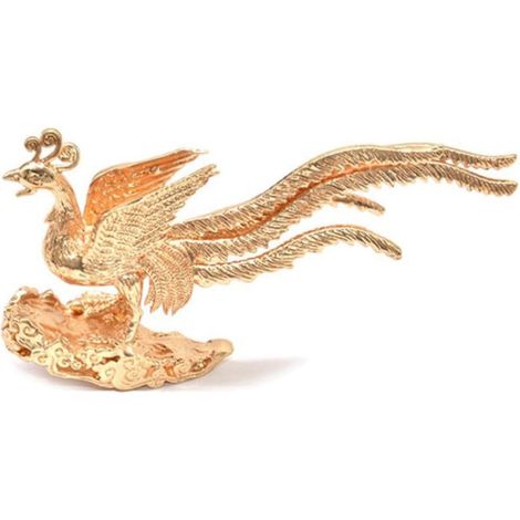 Vintage-Haarschmuck aus Messing mit goldenem Phönixmotiv, ideal für Haarschmuck und dekorative Applikationen, zum Basteln und für festliche Anlässe. (1/5)
