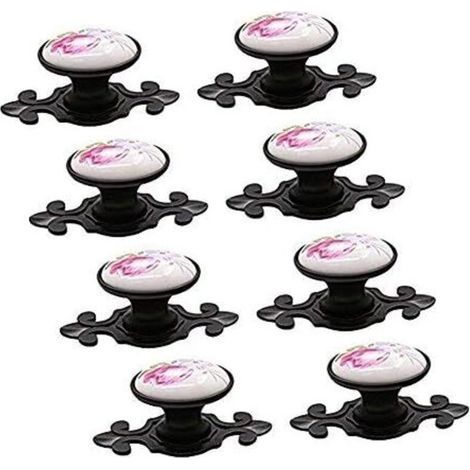 10 x poignées de porte, boutons de porte boutons de meubles bouton de meubles ensemble poignée de meubles en céramique style vintage (1/3)