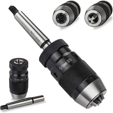 Mandrin auto-serrant, 1 pièce 1-16 mm B16 Mandrin auto-serrant pour perceuse de tour (1/5)