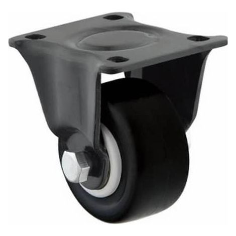 Rueda fija industrial de poliuretano sin freno 62.5 mm Negro (1/2)