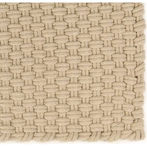 Tapis de sol,Tapis rectangulaire Naturel 160x230 cm Coton CFW704156 (1/5)