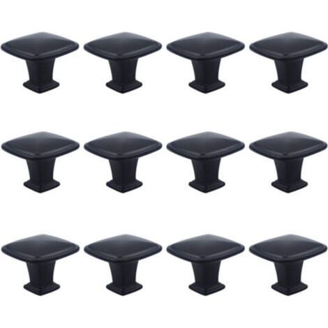12 maniglie nere per cassetti e ante, pomelli per mobili da 30 mm, pomelli rotondi a foro singolo per cassetti, pomelli per porte, maniglie per mobili per armadi, guardaroba, cucine, camerette dei bam